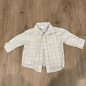 Janie and Jack Light Plaid Button Down Shirt